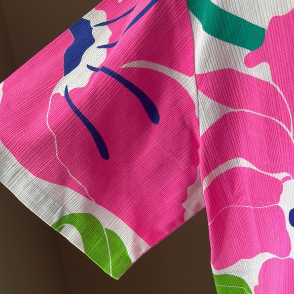 Alfred Shaheen Hawaiian Vintage Floral Shirt Mens Large Pink Tropical RARE PRINT - Picture 3 of 14